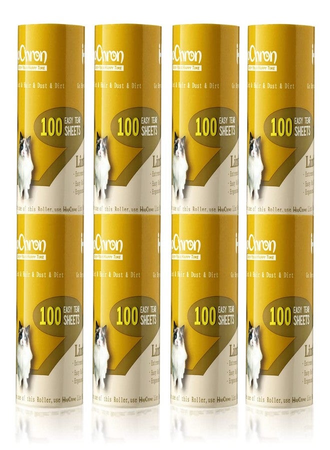 HapChron Extra Sticky Lint Roller Refills Only, Total 800 Easy Tear Sheets, Fits Most 3.9"-4" Standard Size Lint Roller with Inner Diameter at 1.5", Works Great On Pet Hair(Pack of 8) - Image 1